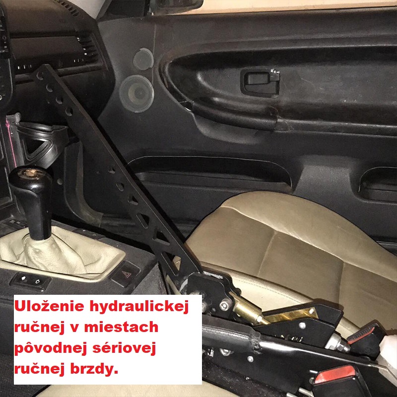 hydraulicka ručna brzda uložená na mieste seriovej ručnej brzdy