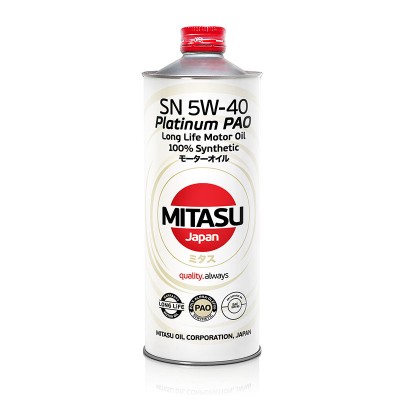 MITASU PLATINUM PAO SN 5W-40 plná syntetika 1L