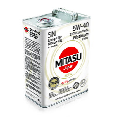 MITASU PLATINUM PAO SN 5W-40 plná syntetika 4L