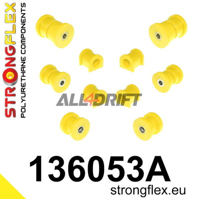 136053A Sada silentblokov prednej a zadnej nápravy SPORT Opel Corsa / Tigra