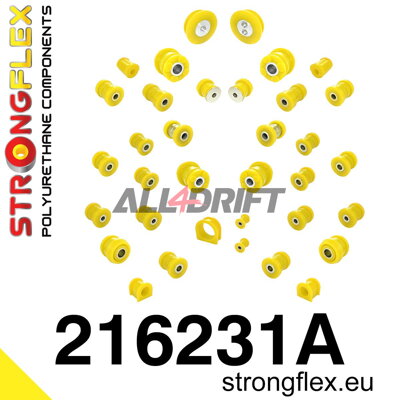 216231A Kompletná sada polyuretánových silentblokov zavesenia SPORT - Toyota I (99-05) XE10
