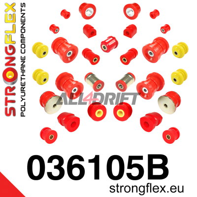 036105B Kompletná sada silentblokov náprav BMW E36
