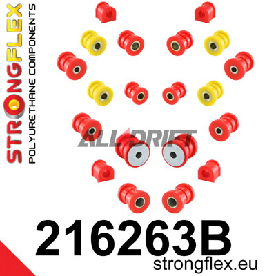 216263B Kompletná sada silentblokov zavesenia - Toyota T180 (89-93)