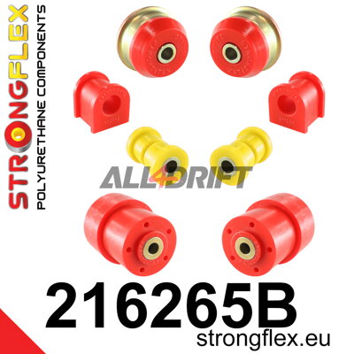 216265B Sada silentblokov predného zavesenia a zadnej nápravy - Toyota IX (01-07) E120 E130