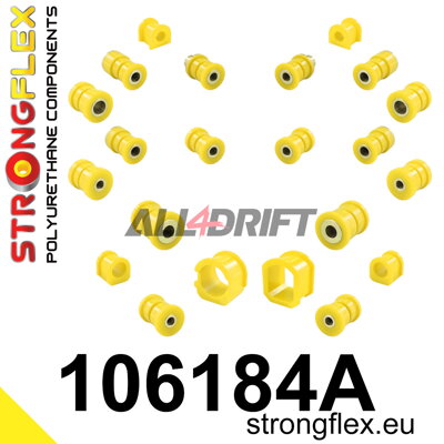 106184A Kompletná sada silentblokov náprav SPORT - Mazda 323F / Lantis / Astina (94-98) BA