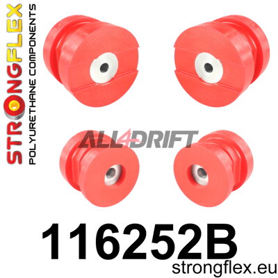 116252B Sada silentblokov zadného pomocného rámu - Mercedes W140 (91-98)