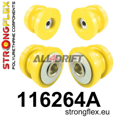 116264A Sada silentblokov zadného pomocného rámu SPORT - Mercedes C216 RWD