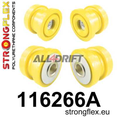 116266A Sada silentblokov zadného pomocného rámu SPORT - Mercedes C215 (98-06)