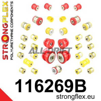 116269B Kompletná sada polyuretánových silentblokov zavesenia - Mercedes C216 RWD