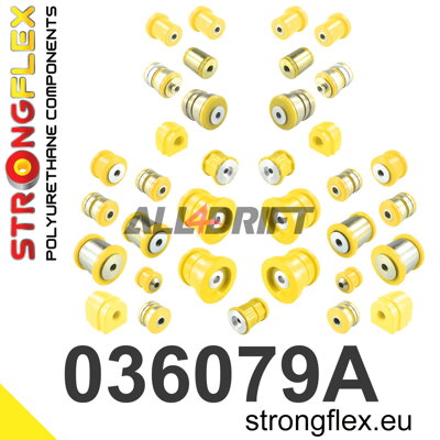 036079A Kompletná sada polyuretánových silentblokov náprav SPORT - BMW F07 (09-17) 5 GT RWD