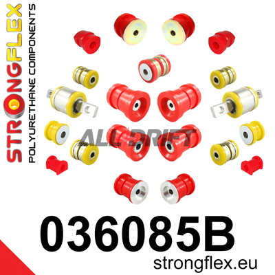 036085B Kompletná sada polyuretánových silentblokov náprav BMW E31