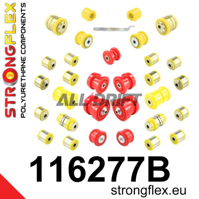 116277B Kompletná sada polyuretánových silentblokov zavesenia - Mercedes GLK (08-15) X204