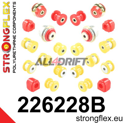 226228B Kompletná sada silentblokov náprav Audi / Seat / Škoda / VW / Cupra