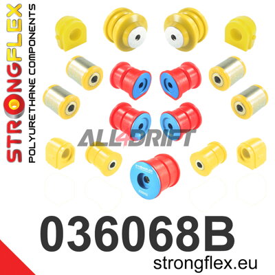 036068B Kompletná sada polyuretánových silentblokov náprav BMW