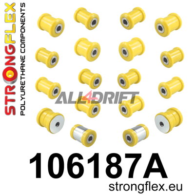 106187A Sada silentblokov zadnej nápravy SPORT Fiat / Mazda