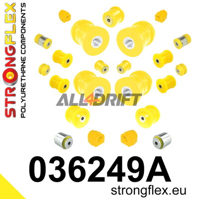 036249A Kompletná sada polyuretánových silentblokov náprav SPORT BMW E6x