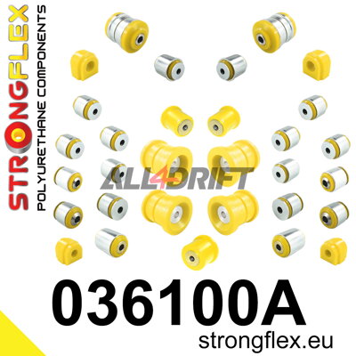 036100A Kompletná sada polyuretánových silentblokov náprav SPORT BMW X3 / X4