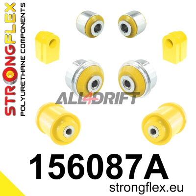 156087A Sada silentblokov predného zavesenia a zadnej nápravnice SPORT - Renault III (10-16) RS