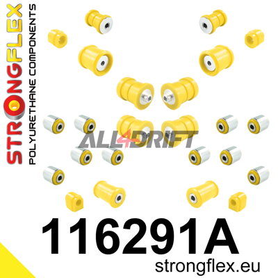 116291A Kompletná sada polyuretánových silentblokov zavesenia SPORT Infiniti / Mercedes