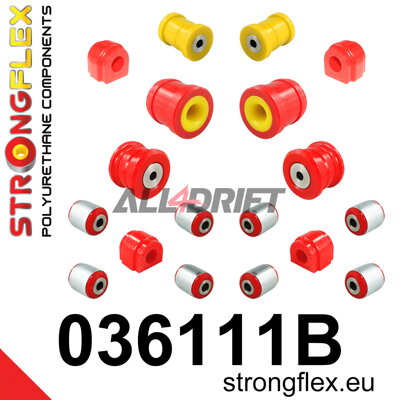 036111B Kompletná sada polyuretánových silentblokov náprav BMW / Mini