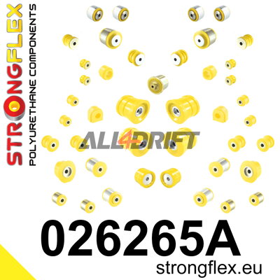 026265A Kompletná sada polyuretánových silentblokov náprav SPORT Audi