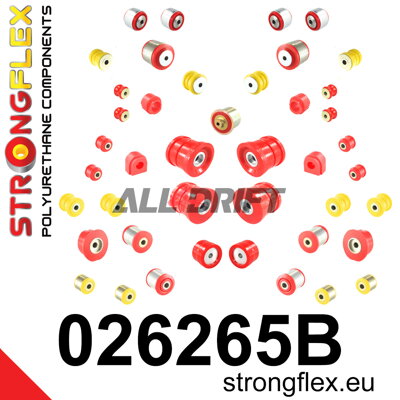 026265B Kompletná sada polyuretánových silentblokov náprav Audi