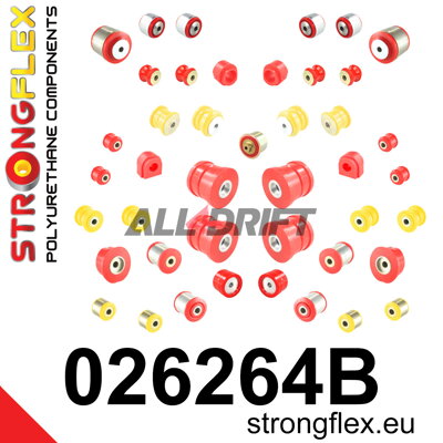 026264B Kompletná sada polyuretánových silentblokov náprav Audi A8 / S8