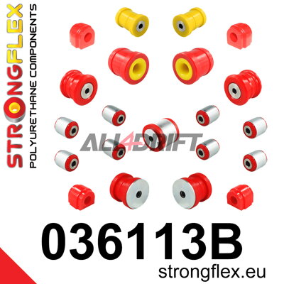 036113B Kompletná sada polyuretánových silentblokov náprav BMW / Mini