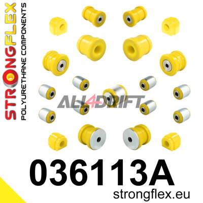 036113A Kompletná sada polyuretánových silentblokov náprav SPORT BMW / Mini