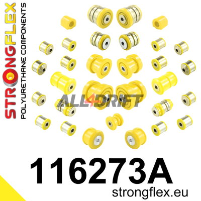 116273A Kompletná sada polyuretánových silentblokov zavesenia SPORT - Mercedes W212 4MATIC