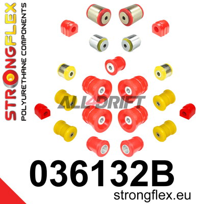 036132B Kompletná sada polyuretánových silentblokov náprav BMW Z8