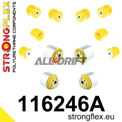 116246A Sada silentblokov predného zavesenia SPORT - Mercedes W211 RWD