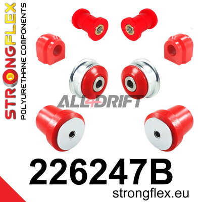 226247B Sada silentblokov prednej nápravy a zadnej vlečnej nápravy Audi / Seat / Škoda / VW