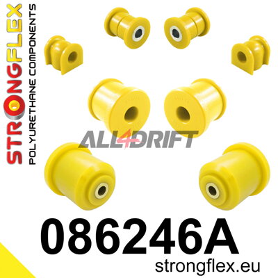 086246A Sada silentblokov prednej nápravy a zadnej nápravnice SPORT Honda City / Insight / Jazz