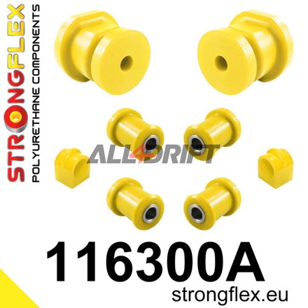 116300A Sada silentblokov zadného zavesenia SPORT - Mercedes W123 (76-86)