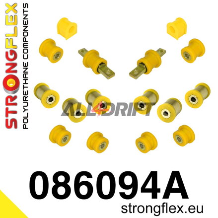 086094A Sada silentblokov zadnej nápravy bez silentbloku uloženia pozdĺžneho ramena SPORT - Honda VI (95-00) JAPAN EJ / EK / EM1