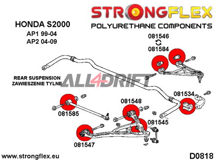 081584A Silentblok zadného horného ramena SPORT - Honda AP2 (04-09)