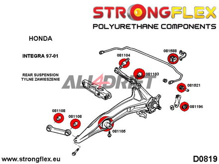 081588A Silentblok zadného stabilizátora SPORT - Acura III Type R (95-00) DC2