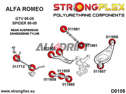 011658A Silentblok vnútornej spodnej kyvnej vidlice vzadu SPORT - Alfa Romeo GTV (95-05) type 916