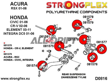 081574B Predný silentblok zadného vlečného ramena - Acura RSX (01-06) DC5