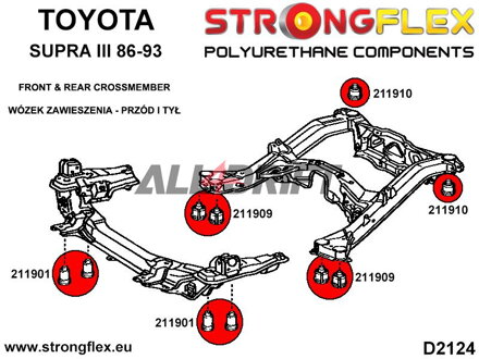 211910B Rear subframe - rear bush - Toyota III (86-93) A70