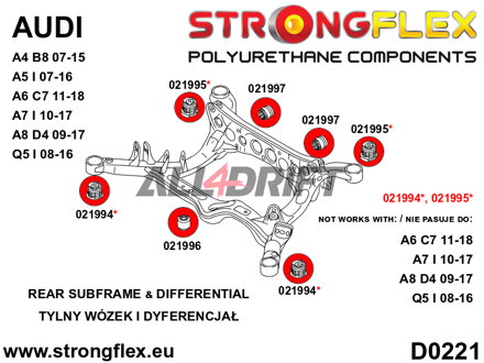 021997B Zadný silentblok zadného diferenciálu Audi