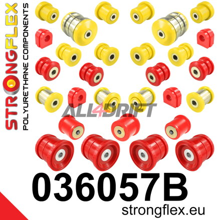 036057B Kompletná sada polyuretánových silentblokov náprav BMW X5 / X6
