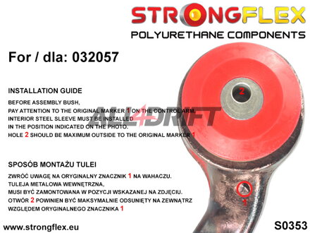 032057B Predný silentblok predného spodného ramena BMW X5 / X6