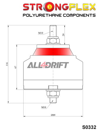 031760B Engine mount - swap - Podušky silnika