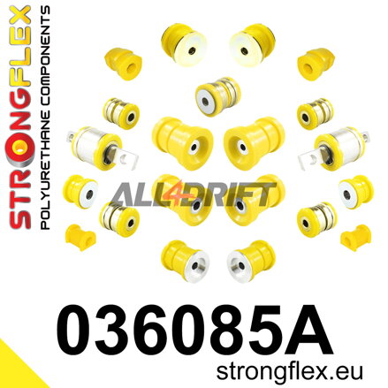 036085A Kompletná sada polyuretánových silentblokov náprav SPORT BMW E31