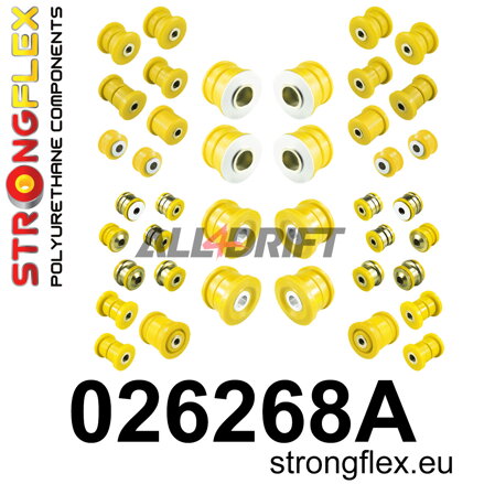 026268A Kompletná sada polyuretánových silentblokov zavesenia SPORT - Porsche II (10-17)