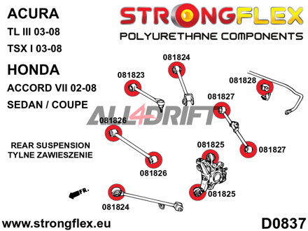 081824B Silentblok zadného ramena - Acura III (03-08) UA6 / UA7