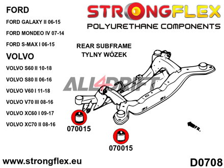 070015B Silentblok zadnej nápravnice - Ford MK IV (07-14)