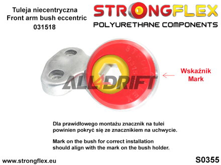 031518A Silentblok predného spodného ramena 66mm - excentrický SPORT BMW E46 / Z4